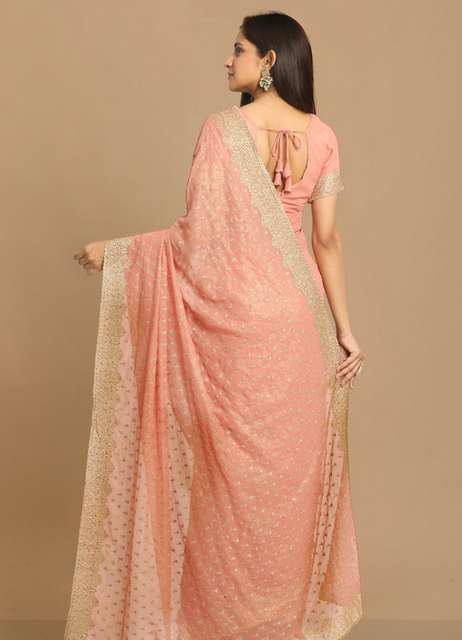 Georgeous Pink Saree image number 3